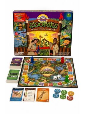 Cranium Zooreka Family Board Game Complete Ages 8+ Strategy Animal Game